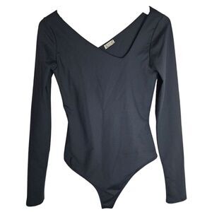 Free People Intimately Top Women's Small Long Sleeve‎ Black One Piece NWOT
